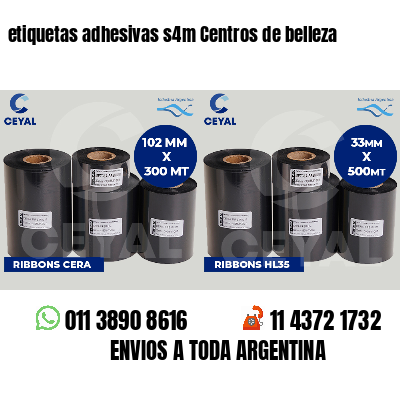 etiquetas adhesivas s4m Centros de belleza