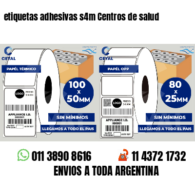 etiquetas adhesivas s4m Centros de salud