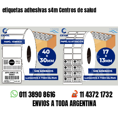 etiquetas adhesivas s4m Centros de salud