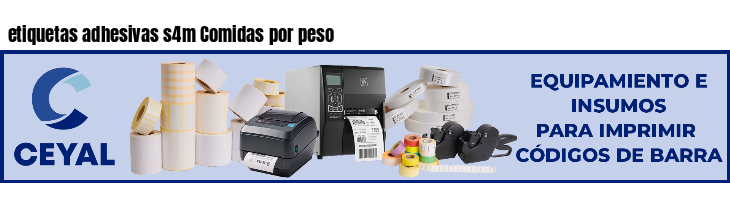 etiquetas adhesivas s4m Comidas por peso