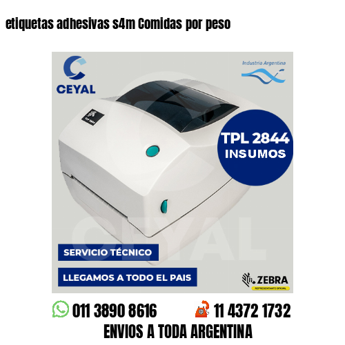 etiquetas adhesivas s4m Comidas por peso