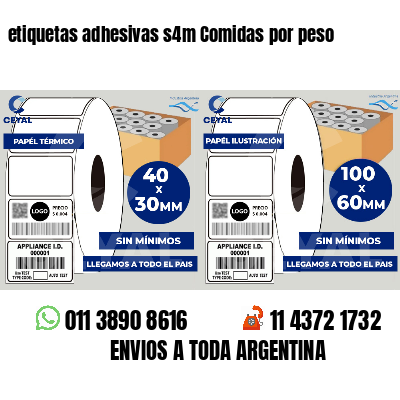 etiquetas adhesivas s4m Comidas por peso