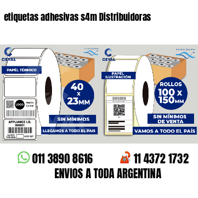 etiquetas adhesivas s4m Distribuidoras
