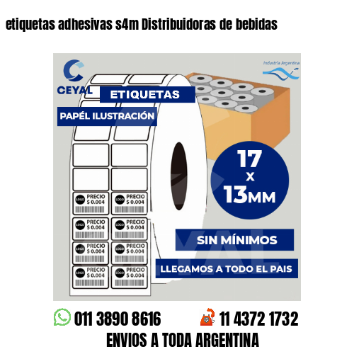 etiquetas adhesivas s4m Distribuidoras de bebidas