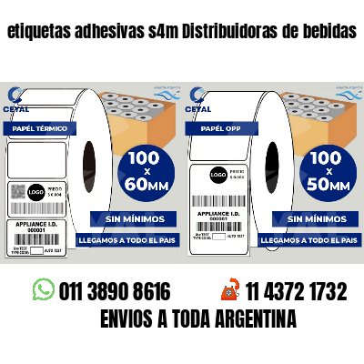 etiquetas adhesivas s4m Distribuidoras de bebidas