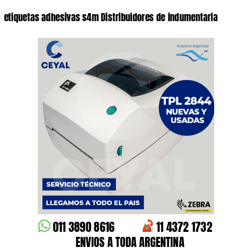 etiquetas adhesivas s4m Distribuidores de indumentaria