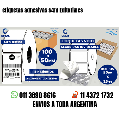 etiquetas adhesivas s4m Editoriales