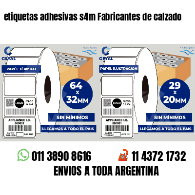 etiquetas adhesivas s4m Fabricantes de calzado