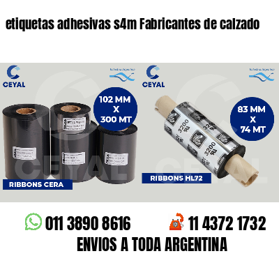 etiquetas adhesivas s4m Fabricantes de calzado