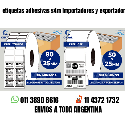 etiquetas adhesivas s4m Importadores y exportadores