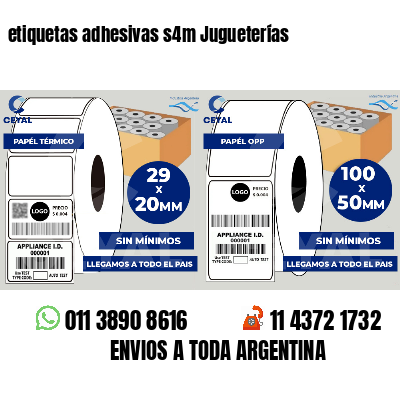 etiquetas adhesivas s4m Jugueterías