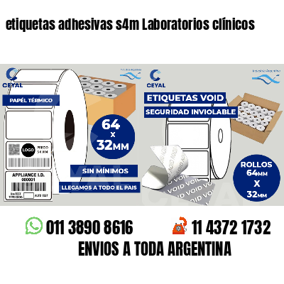 etiquetas adhesivas s4m Laboratorios clínicos