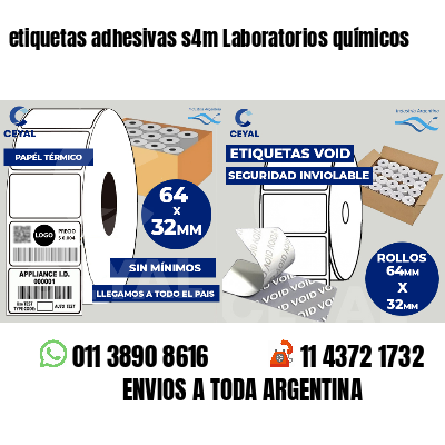 etiquetas adhesivas s4m Laboratorios químicos