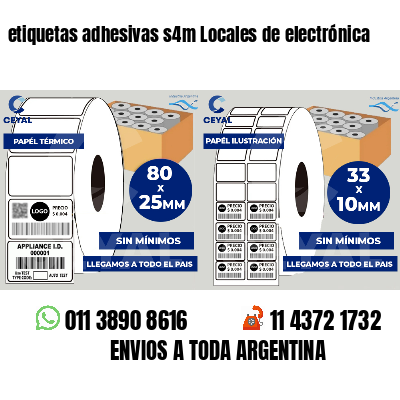 etiquetas adhesivas s4m Locales de electrónica