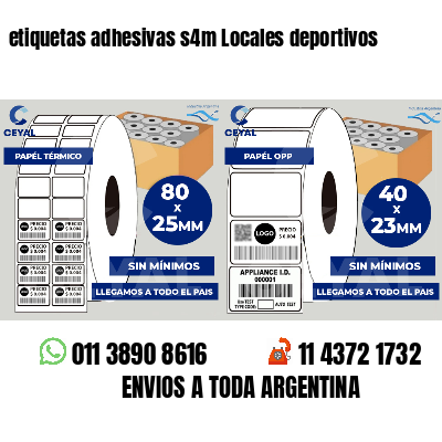 etiquetas adhesivas s4m Locales deportivos