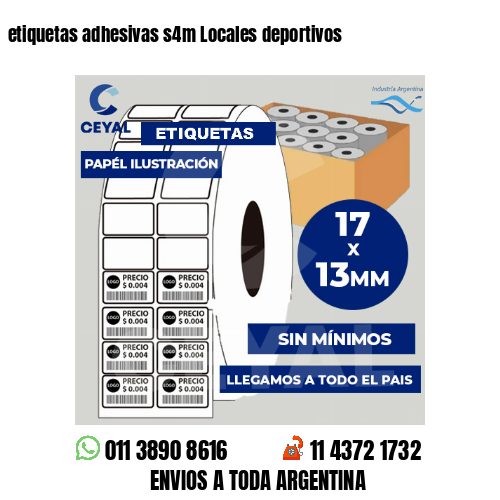 etiquetas adhesivas s4m Locales deportivos