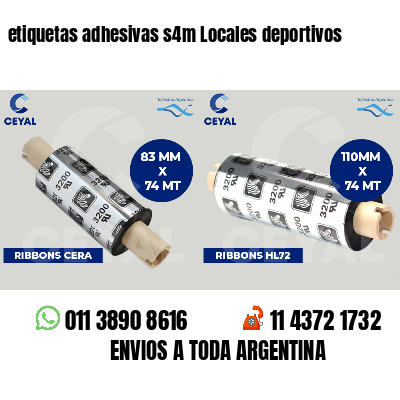 etiquetas adhesivas s4m Locales deportivos