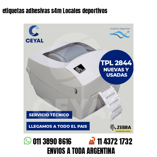 etiquetas adhesivas s4m Locales deportivos