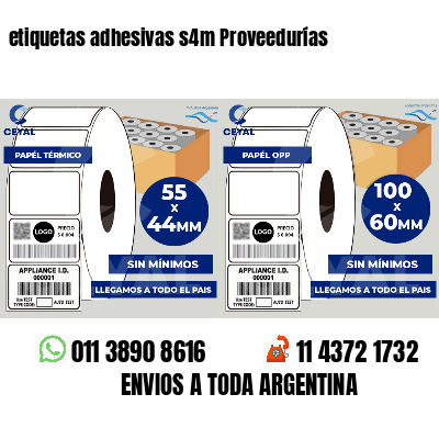 etiquetas adhesivas s4m Proveedurías