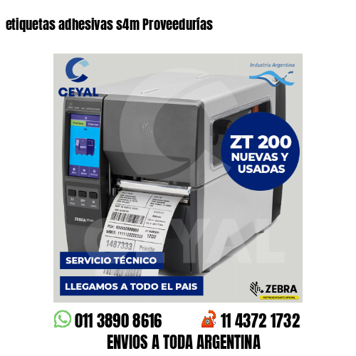 etiquetas adhesivas s4m Proveedurías