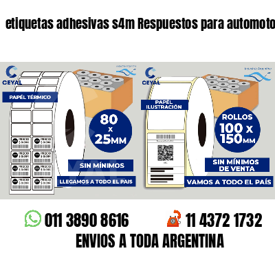 etiquetas adhesivas s4m Respuestos para automotores