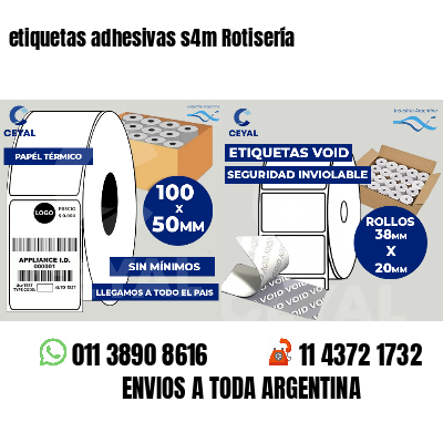 etiquetas adhesivas s4m Rotisería
