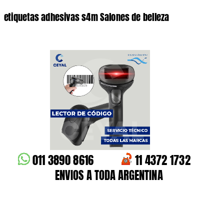 etiquetas adhesivas s4m Salones de belleza