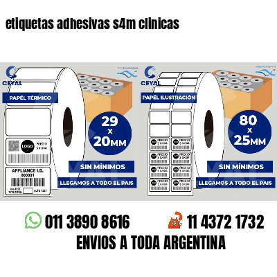 etiquetas adhesivas s4m clinicas