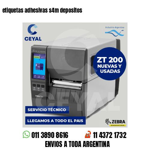 etiquetas adhesivas s4m depositos