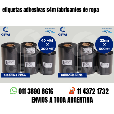 etiquetas adhesivas s4m fabricantes de ropa