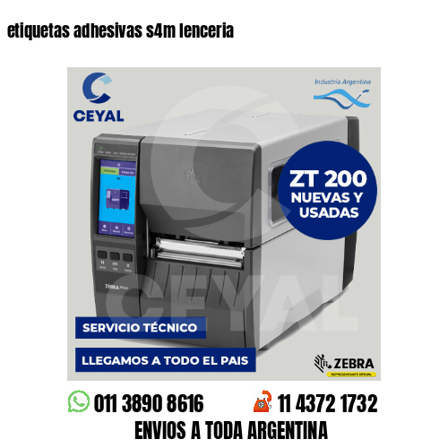 etiquetas adhesivas s4m lenceria