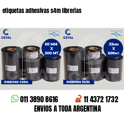 etiquetas adhesivas s4m librerias