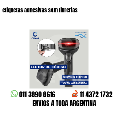 etiquetas adhesivas s4m librerias