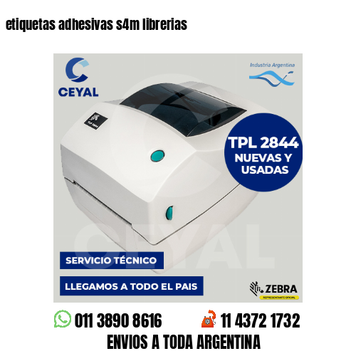 etiquetas adhesivas s4m librerias