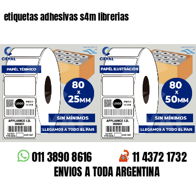 etiquetas adhesivas s4m librerias