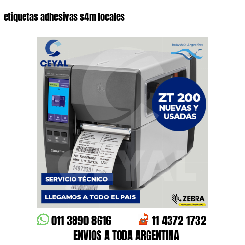etiquetas adhesivas s4m locales