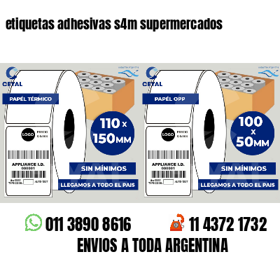 etiquetas adhesivas s4m supermercados