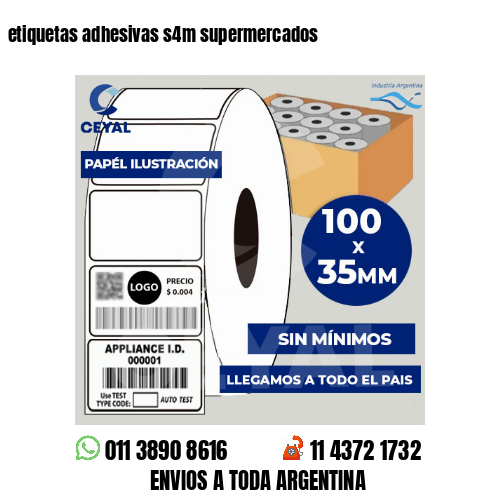 etiquetas adhesivas s4m supermercados