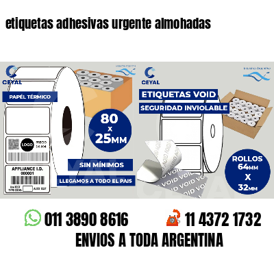 etiquetas adhesivas urgente almohadas