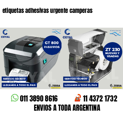 etiquetas adhesivas urgente camperas