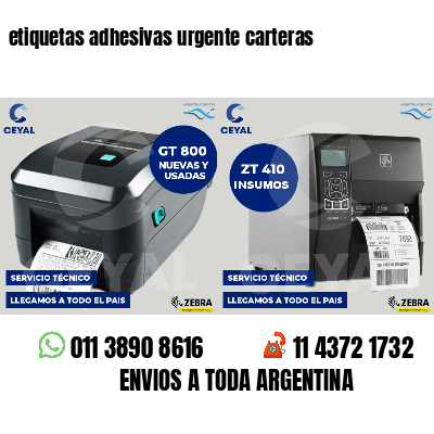 etiquetas adhesivas urgente carteras