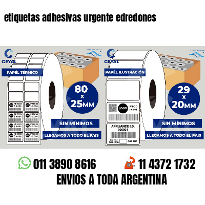 etiquetas adhesivas urgente edredones
