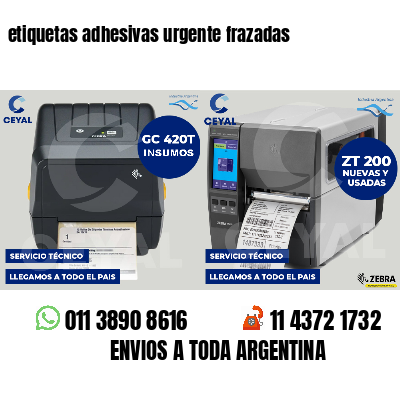 etiquetas adhesivas urgente frazadas
