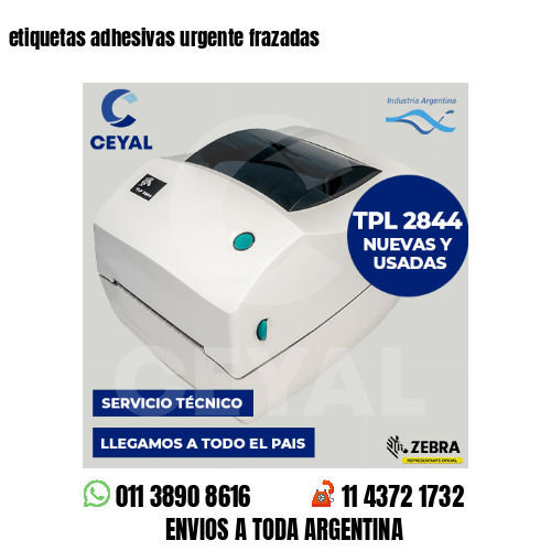 etiquetas adhesivas urgente frazadas
