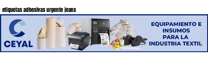 etiquetas adhesivas urgente jeans