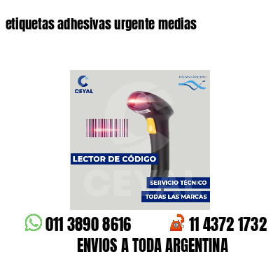etiquetas adhesivas urgente medias