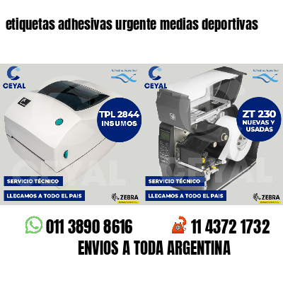 etiquetas adhesivas urgente medias deportivas