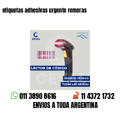 etiquetas adhesivas urgente remeras
