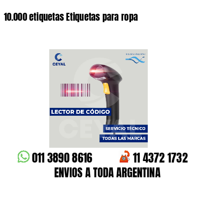 10.000 etiquetas Etiquetas para ropa