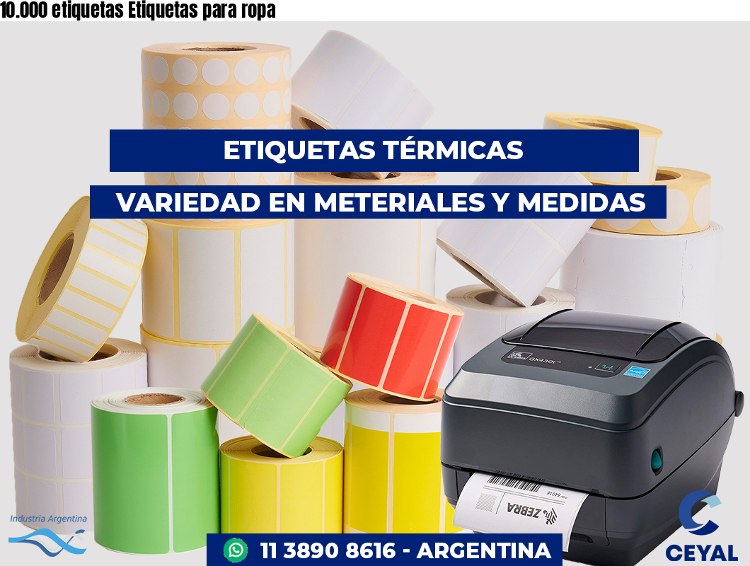 10.000 etiquetas Etiquetas para ropa